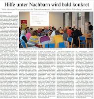 Presse HK Seniorenzukunftswerkstatt Allersberg